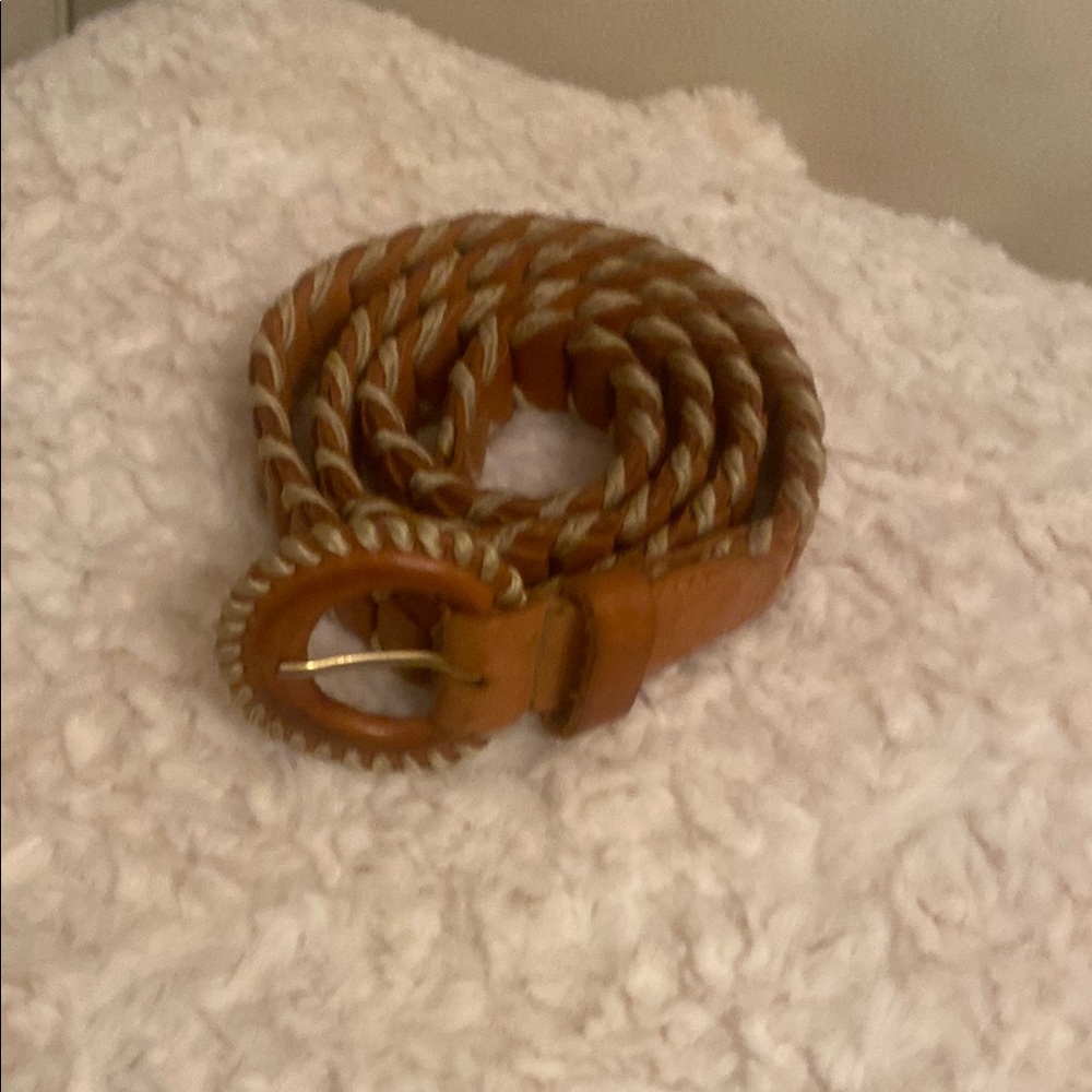 Braided leather Belt